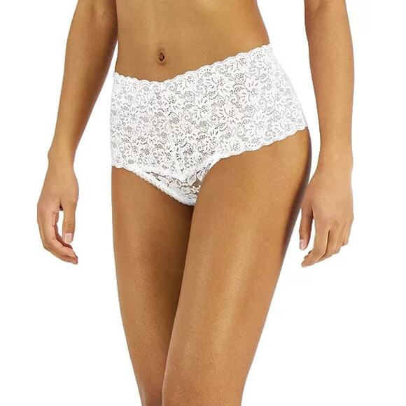 I.N.C. International Concepts Women's High Waist Lace Thong, White, Size M 0421 - Picture 1 of 2